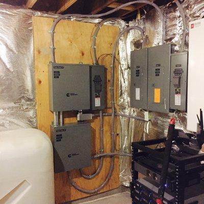 Whole house protection provided by Cummins automatic transfer switches