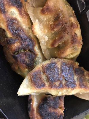 Overly fried vegetable dumplings ... thought my teeth will crack biting into it