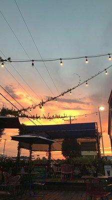 Back patio at sunset