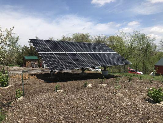 Ground mounted solar array -Ethos Green Power