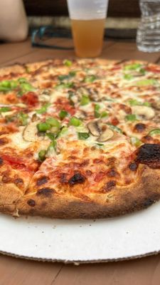 Mushroom pepper pizza