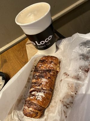 Chai and chocolate croissant