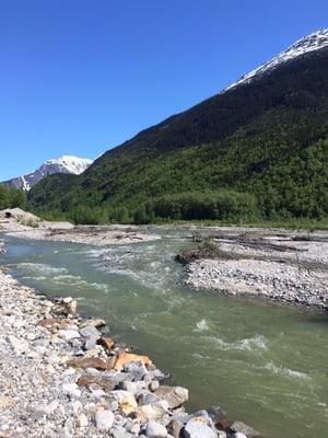 River outside the brewery