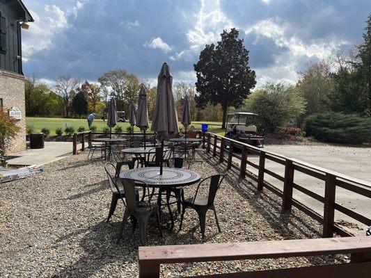 Outdoor dining area