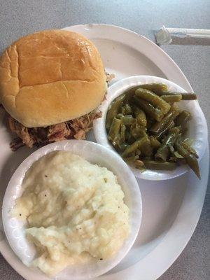 BBQ sandwich platter.