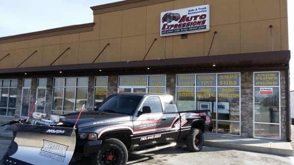 Our old grey truck with our new custom pain and accessories!