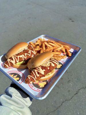 Two Sliders and Fries