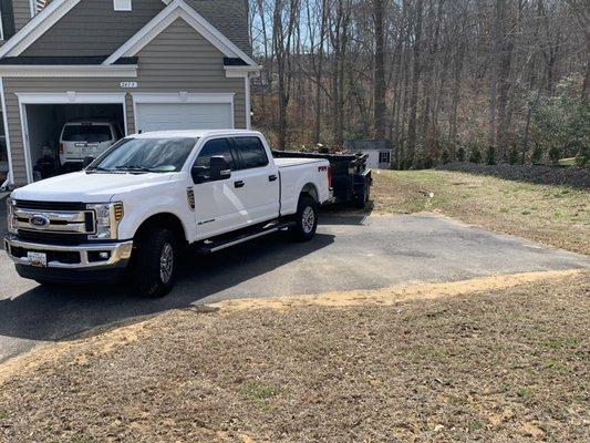 Yard debris clean up