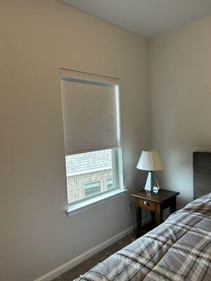 Bedroom with Roller shades-blackout fabric