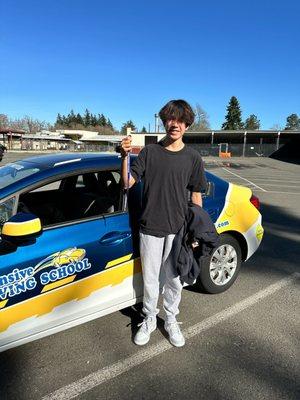 One of our students completing the Teen Driver Course! Safe Driving!