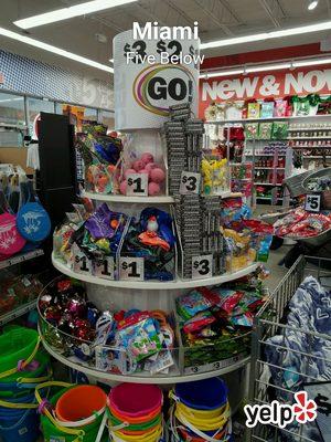 A sample of their extremely inexpensive merchandise, that is sure to be a hit with all kids!