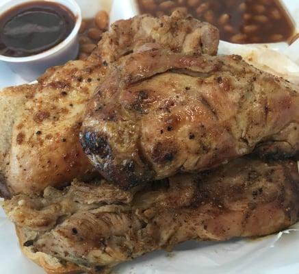 From Food Truck - Turkey Ribs with Baked Beans