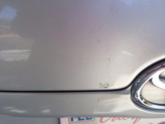 Damage I saw on my car after they we're done replacing my tail light