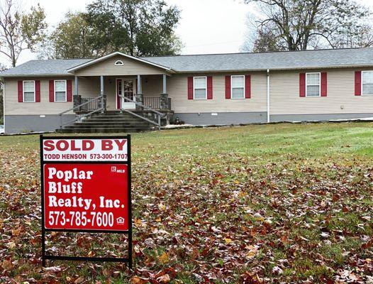 House sold in Butler County Missouri.