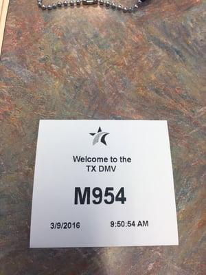 Kiosk ticket