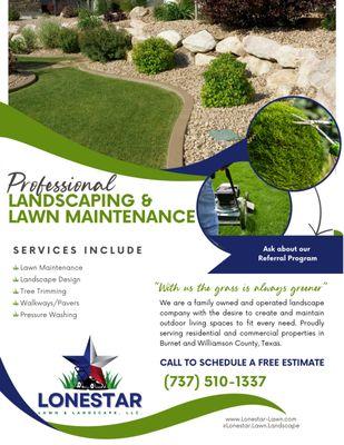 The best plan for Sunday is to have no plan. 
Let us take care of your 
Lawn & Landscape needs today. 
@  Lonestar Lawn & Landscape, LLC