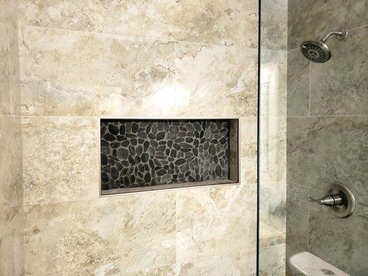 Travertine Shower