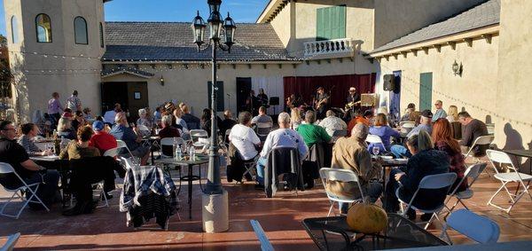 Live music in the courtyard