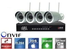 4CH 720P HD NVR Security Camera System Night Vision IP WIFI Surveillance Camera Kit CCTV Security System with 1 TB HDD