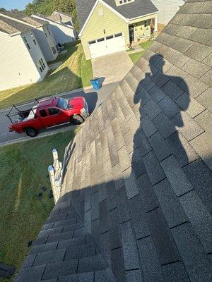 Finished roofing repair