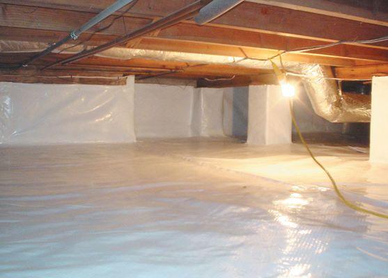 Crawl Space Encapsulation (Flexi-Seal) to address seapage and improve air quality.