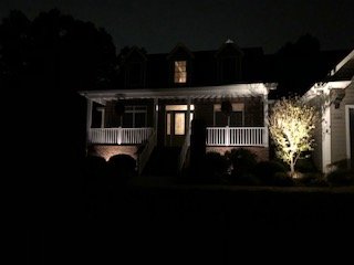 Simple Lighting install can add features to your home at night and also provide a sense of security.