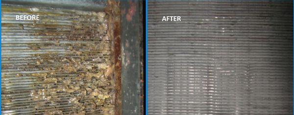 Green Air-Coil Steam Cleaning-Before & After