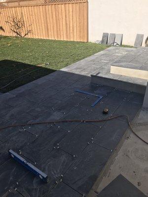 Slate patio