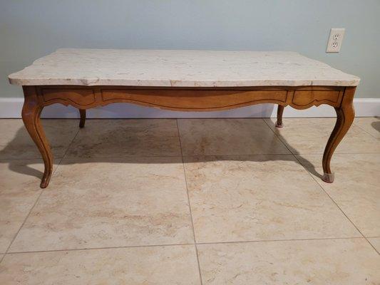 Italian marble top coffee table