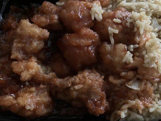 C15. General Tso's Chicken Combo with chicken fried rice