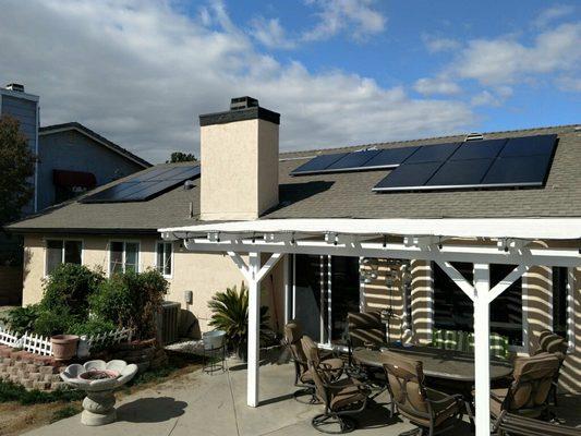 Customer Solar Installation on comp shingle