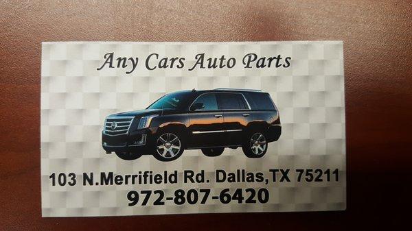 Any Cars Auto Parts