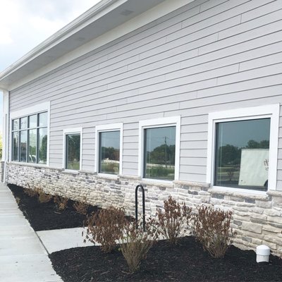 Windows for outside views of while in one of our treatment rooms.