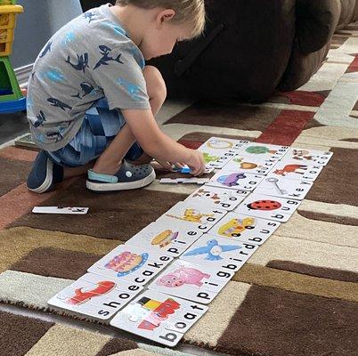 Learning with sight word puzzles