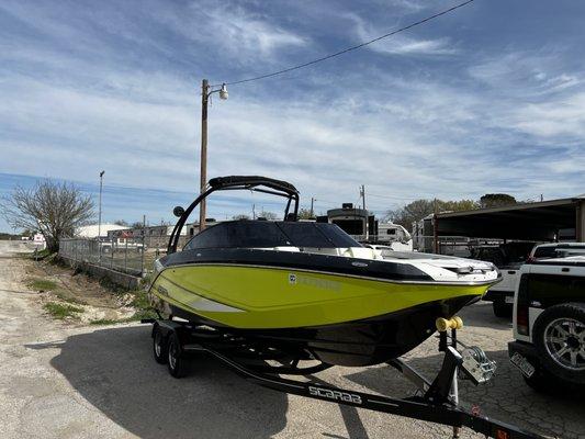 Ceramic tint on a boat