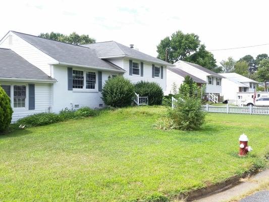 This home was purchased after not being occupied for several months. It was very overgrown.