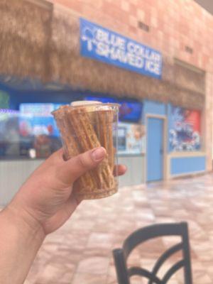 Churros with lochero dip