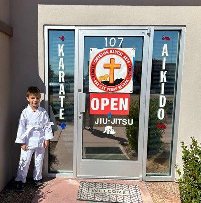 1st Day of Karate Picture. March 2023.