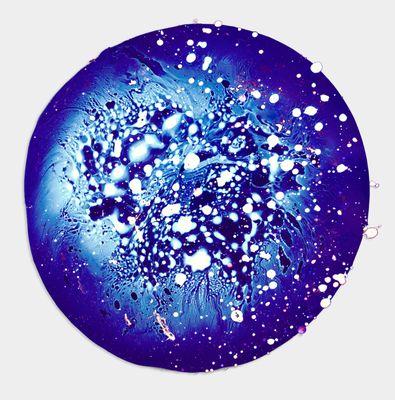 Wolfgang Ganter's pigment print on fiberglass under poured clear resin, "Untitled (Orb)."