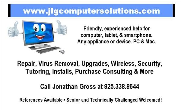 Ad for jlgcomputersolutions.com