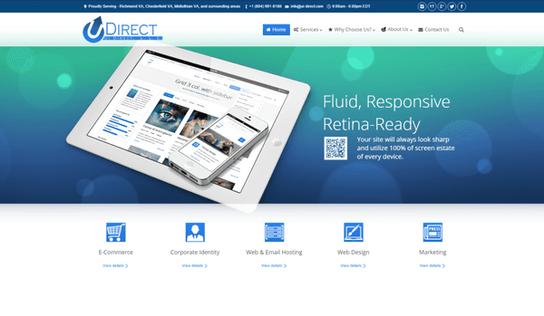 Web Design Richmond VA by UI Direct. Our Home Page. We design top quality website design for and business purpose.