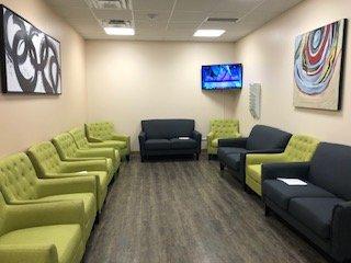 The inviting waiting area for RCOH Pearland