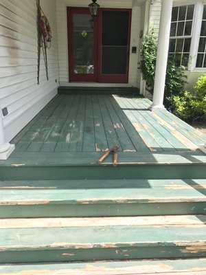 Before Deck Staining in Portland, ME