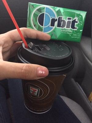 Pumpkin Spice latte and free pack of gum from the 7-11 app!