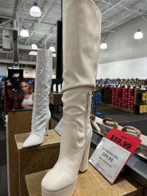 D' $59.99 J Lo white thigh boots DSW Rainbow Sunday January 2, 2021