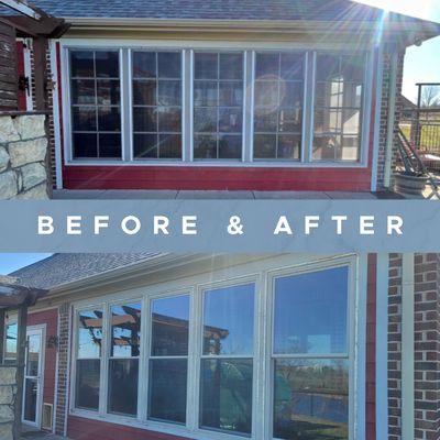 Before - plastic windows, energy efficiency and sound issues.
After - Alside windows, heat and sound control = more comfortable living.