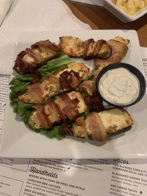 Bacon wrapped jalapeños