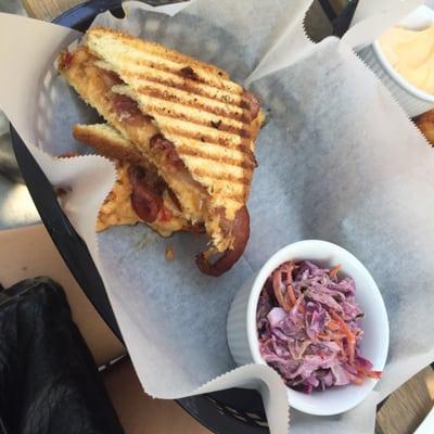 Pimento cheese and bacon sandwich