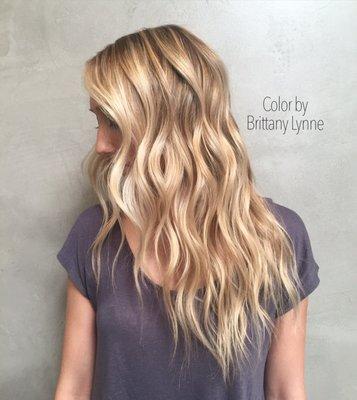 Balayage blonde highlights