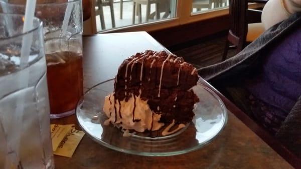 Triple Layer Chocolate Cake.  At least 1 lb. per slice.  Outrageously dense and loaded with chocolate.